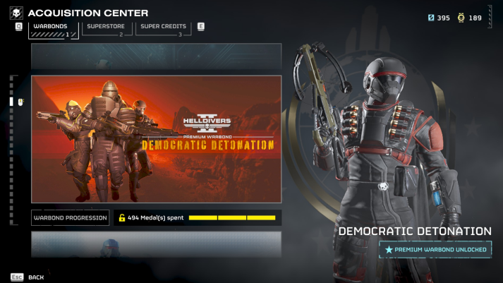 Helldivers 2 In Game Warbonds Footage