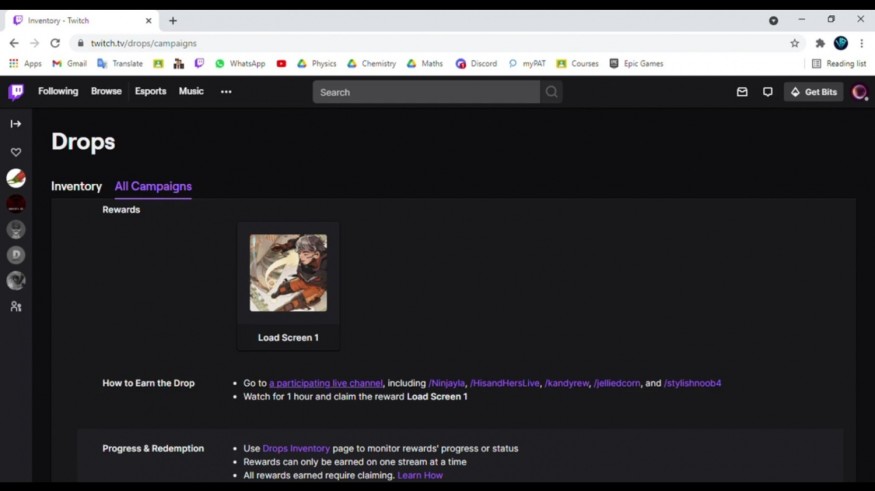 TWITCH DROP REWARD