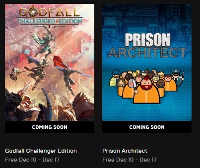 FREE GAMES FOR NEXT WEEK