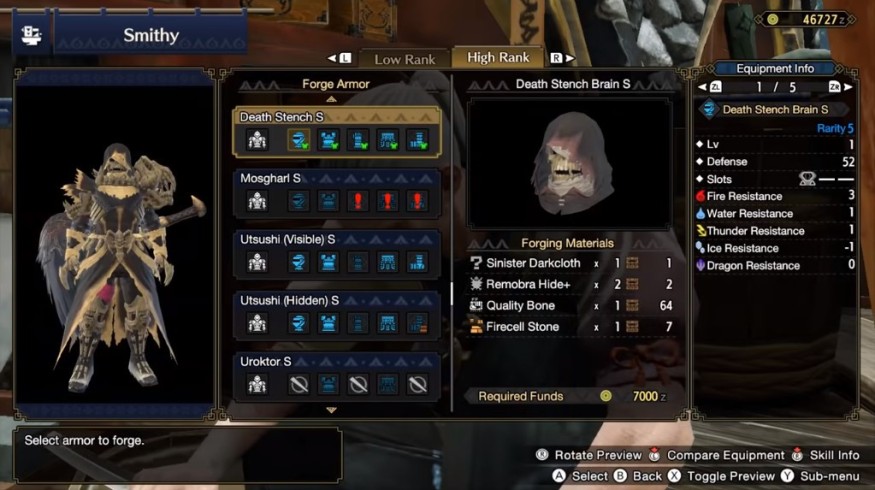 THE DEATH STENCH S ARMOR SET