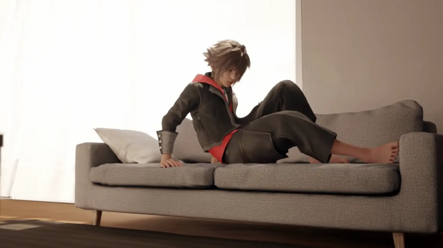 Sora wakes up in an apartment
